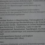 Anforderungen an Bewerber