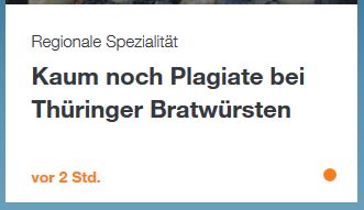 Plagiate - Thüringer Bratwurst